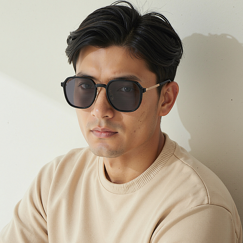 Lenskart Air Black Full Rim Geometric right side