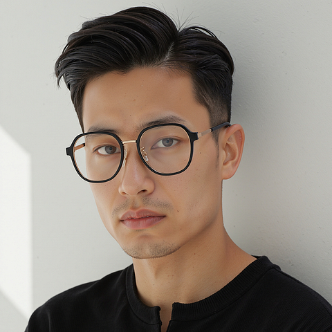 Lenskart Air Black Full Rim Geometric right side