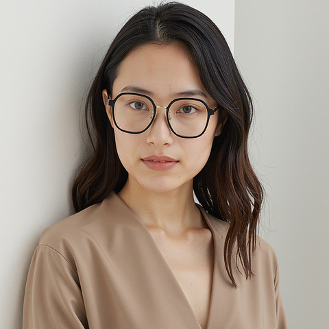 Lenskart Air Black Full Rim Geometric right side