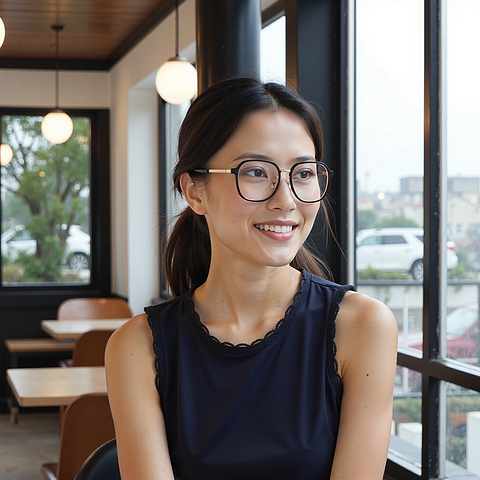 Lenskart Air Black Full Rim Geometric left side