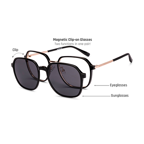 Lenskart Air Black Full Rim Geometric left side