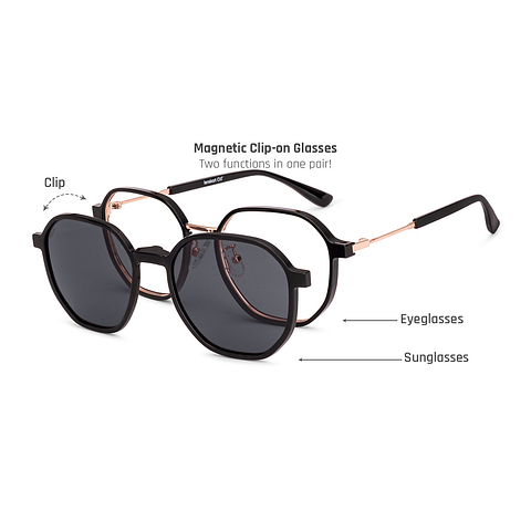 Lenskart Air Black Full Rim Geometric left side
