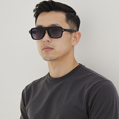 Lenskart STUDIO Black Full Rim Geometric right side