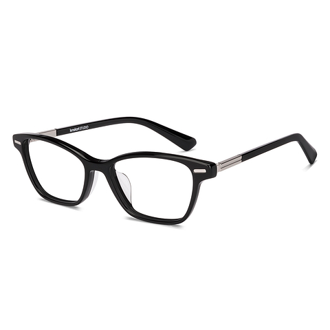 Lenskart STUDIO Black Full Rim Cat Eye left side