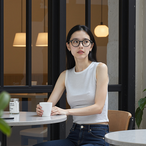 Lenskart STUDIO Black Full Rim Round left side