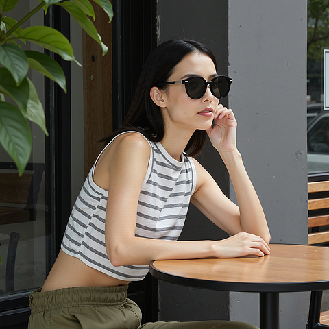 Lenskart STUDIO Black Full Rim Round left side