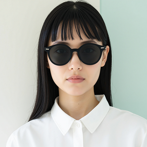 Lenskart STUDIO Black Full Rim Round left side