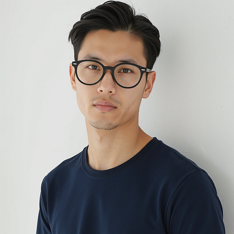 Lenskart STUDIO Black Full Rim Round right side
