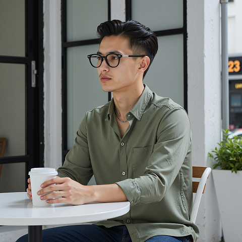 Lenskart STUDIO Black Full Rim Round right side