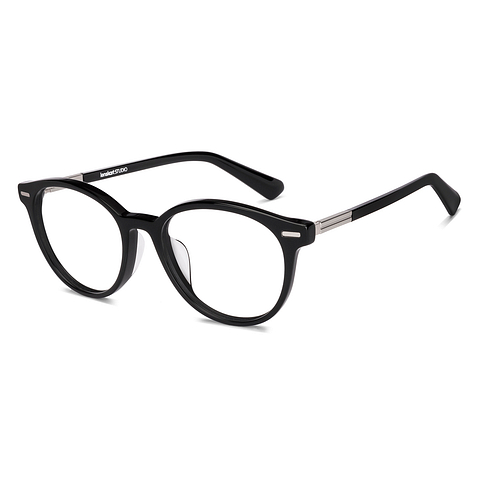 Lenskart STUDIO Black Full Rim Round left side