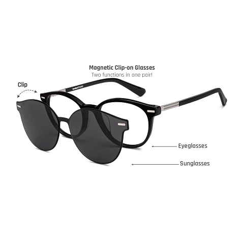 Lenskart STUDIO Black Full Rim Round left side
