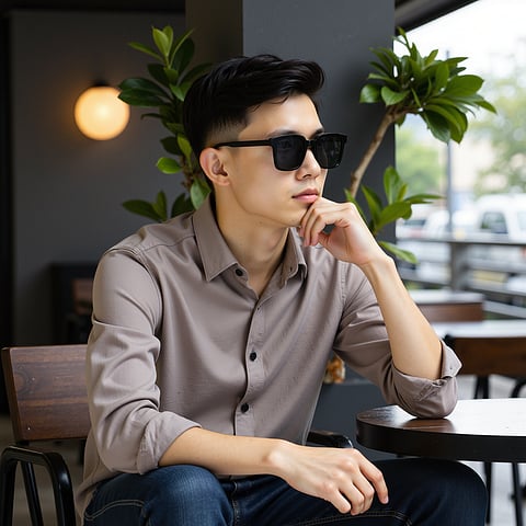 Lenskart Air Black Full Rim Square left side