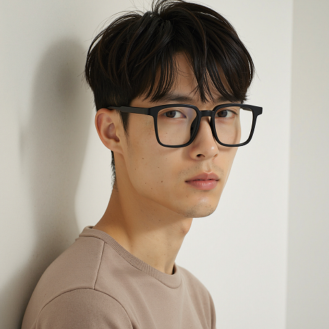 Lenskart Air Black Full Rim Square left side