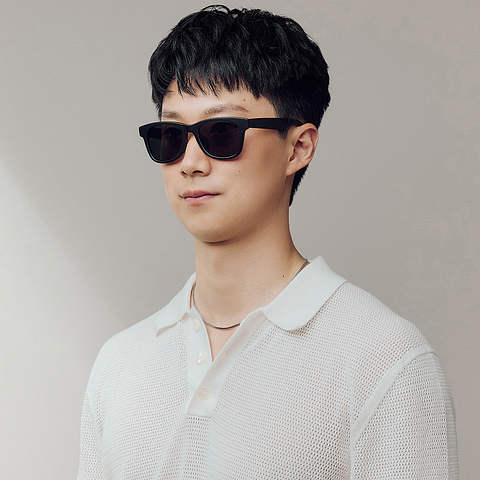 เลนส์การ์ด สีดำ ขอบเต็ม สี่เหลี่ยม left side