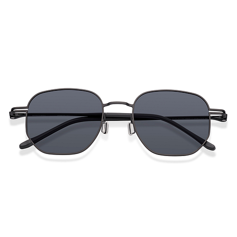 Lenskart STUDIO Light Gray Full Rim Geometric left side