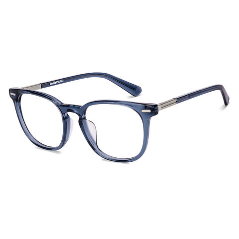 Lenskart STUDIO Blue Transparent Full Rim Square left side