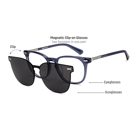 Lenskart STUDIO Blue Transparent Full Rim Square left side