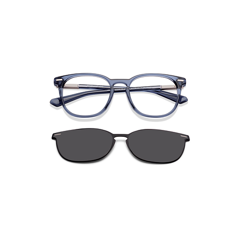 Lenskart STUDIO Blue Transparent Full Rim Square left side