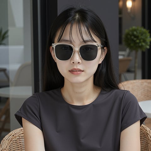 Lenskart Air Crystal Transparent Full Rim Square right side