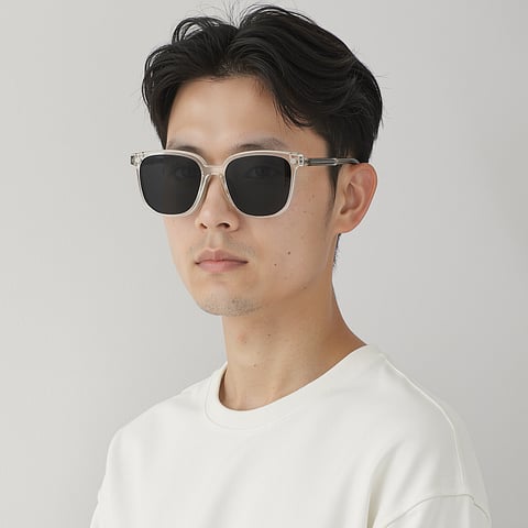 Lenskart Air Crystal Transparent Full Rim Square right side