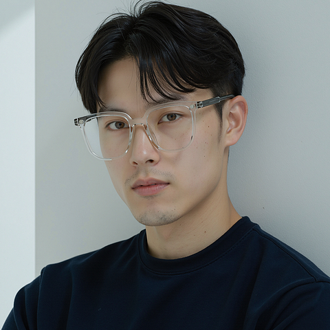 Lenskart Air Crystal Transparent Full Rim Square right side