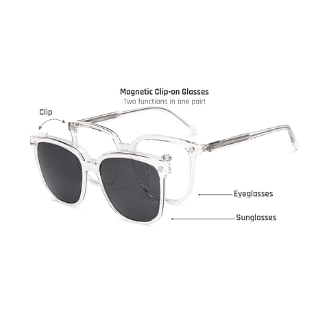 Lenskart Air Crystal Transparent Full Rim Square left side