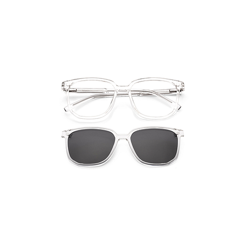 Lenskart Air Crystal Transparent Full Rim Square left side
