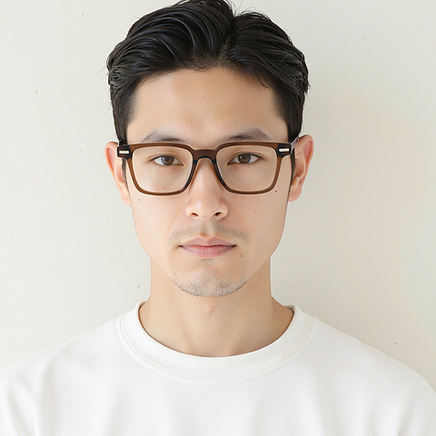Lenskart STUDIO Dark Brown Full Rim Rectangle left side
