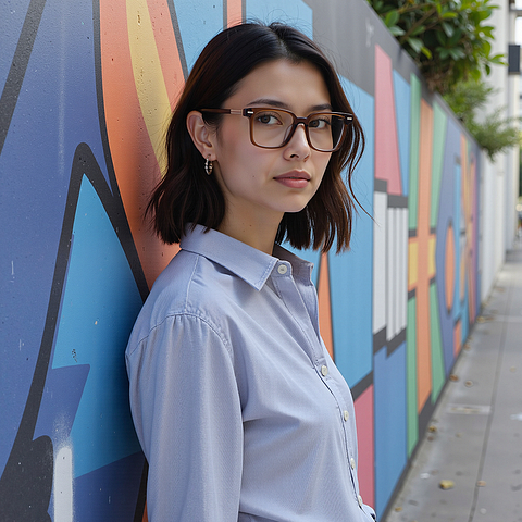 Lenskart STUDIO Dark Brown Full Rim Rectangle right side