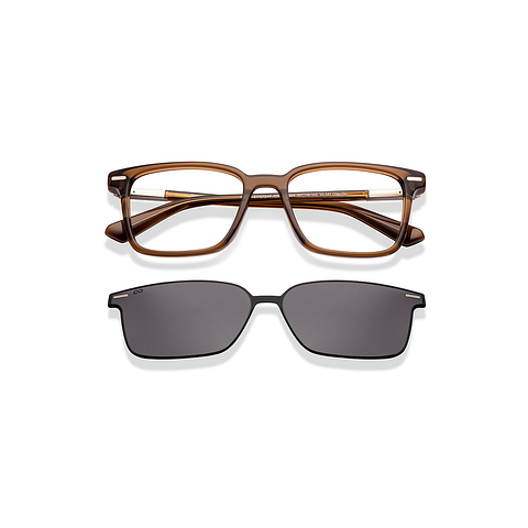 Lenskart STUDIO Dark Brown Full Rim Rectangle left side