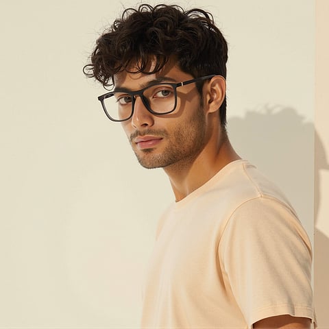 Lenskart Air Online Light Gray Full Rim Rectangle left side