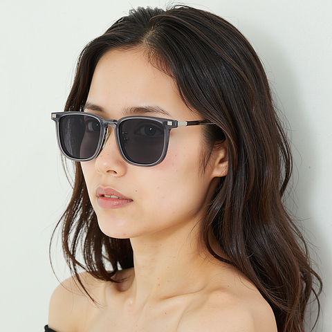 Lenskart Air Gray Full Rim Square left side