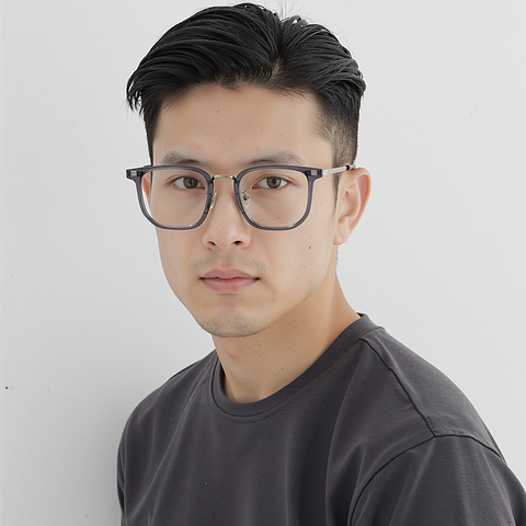 Lenskart Air Gray Full Rim Square left side