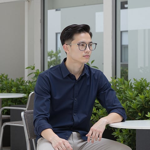 Lenskart Air Gray Full Rim Square right side