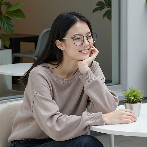 Lenskart Air Gray Full Rim Square left side
