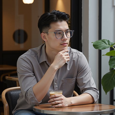 Lenskart Air Gray Full Rim Square right side