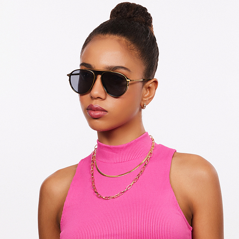 Lenskart Studio Online Black Full Rim Aviator right side