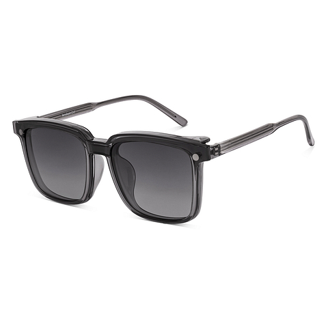 Lenskart Air Transparent Grey Full Rim Square left side