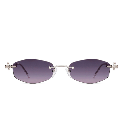 Lenskart STUDIO Silver Rimless Geometric right side