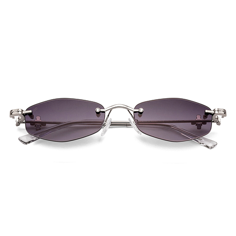 Lenskart STUDIO Silver Rimless Geometric right side