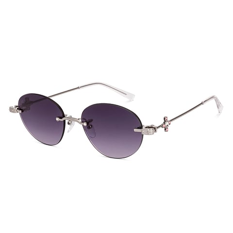 Lenskart STUDIO Silver Rimless Round left side
