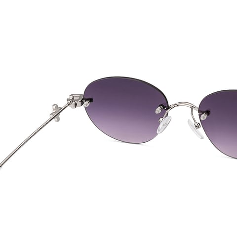 Lenskart STUDIO Silver Rimless Round right side