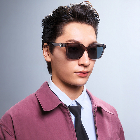Lenskart Gray Full Rim Square left side