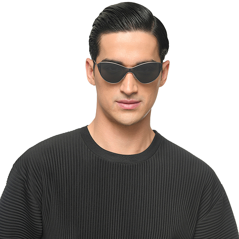 لينسكارت ستوديو أونلاين ميد غونميتال حافة كاملة عين القطة left side