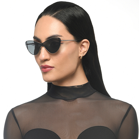 لينسكارت ستوديو أونلاين ميد غونميتال حافة كاملة عين القطة left side