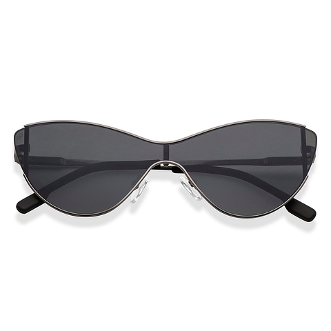 Lenskart Studio Online Mid Gunmetal Full Rim Cat Eye left side Lenskart Studio Online Mid Gunmetal Full Rim Cat Eye left side
