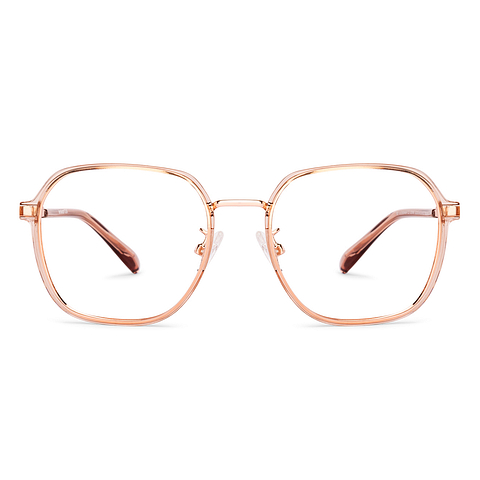 Lenskart Air Rose Gold Full Rim Geometric right side