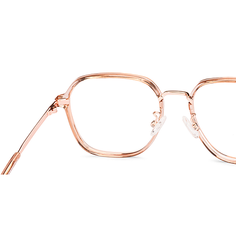 Lenskart Air Rose Gold Full Rim Geometric left side