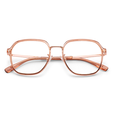 Lenskart Air Rose Gold Full Rim Geometric right side