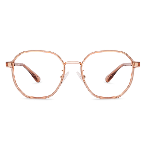 Lenskart Air Rose Gold Full Rim Geometric right side
